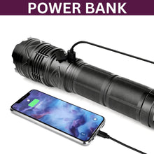 Load image into Gallery viewer, UltraBeam WBT1 Powerful LED Torch – Super Bright Rechargeable Flashlight with 2KM Range, Zoomable Beam, 7 Lighting Modes, Waterproof, Long Battery Life – Ideal for Camping, Hiking