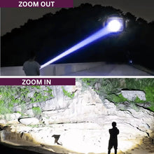 Load image into Gallery viewer, UltraBeam WBT1 Powerful LED Torch – Super Bright Rechargeable Flashlight with 2KM Range, Zoomable Beam, 7 Lighting Modes, Waterproof, Long Battery Life – Ideal for Camping, Hiking