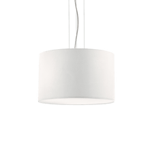 Load image into Gallery viewer, WHEEL SP &amp; PL | Flush &amp; Hanging White Shaded Drum Pendant Ceiling Light Fitting, 3 &amp; 5 Lights