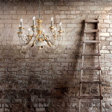 Load image into Gallery viewer, FLORENCE SP | Antique White &amp; Gold Candle Farmhouse Style Chandelier Light Fitting, 5 &amp; 8 Lights