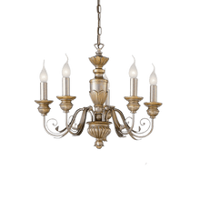 Load image into Gallery viewer, FLORENCE SP | Antique White &amp; Gold Candle Farmhouse Style Chandelier Light Fitting, 5 &amp; 8 Lights