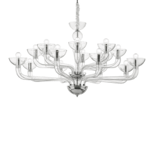 Load image into Gallery viewer, CASANOVA SP | Indoor Glass Chandelier Ceiling Light Fitting, White &amp; Grey &amp; Clear Design, 8 &amp; 16 Lights