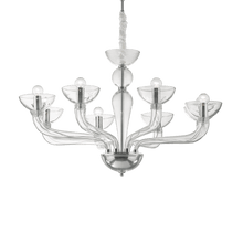Load image into Gallery viewer, CASANOVA SP | Indoor Glass Chandelier Ceiling Light Fitting, White &amp; Grey &amp; Clear Design, 8 &amp; 16 Lights