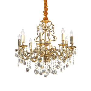 Merry SP | Metal Framed - Crystal Chandelier Ceiling Lights - Gold - Silver - Candle - 12, 8, 6 Lights