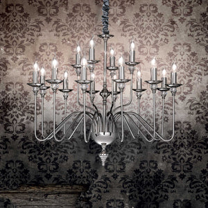 ARTHUR SP | Indoor Farmhouse Classic Candle Ceiling Chandeliers with Crystal Decor, 12 & 16 Lights