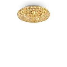 Load image into Gallery viewer, KING SP &amp; PL | Flush &amp; Hanging Indoor Crystal Bowl Chandelier Ceiling Light, Chrome &amp; Gold Fitting, 3 &amp; 5 &amp; 7 &amp; 12 Lights