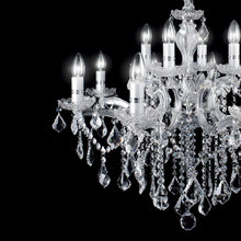 Load image into Gallery viewer, FLORIAN SP | Crystal Candle Chandeliers Ceiling Light Fitting with Velvet Straps Chrome &amp; Gold