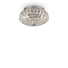 Load image into Gallery viewer, KING SP &amp; PL | Flush &amp; Hanging Indoor Crystal Bowl Chandelier Ceiling Light, Chrome &amp; Gold Fitting, 3 &amp; 5 &amp; 7 &amp; 12 Lights