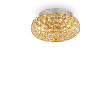 Load image into Gallery viewer, KING SP &amp; PL | Flush &amp; Hanging Indoor Crystal Bowl Chandelier Ceiling Light, Chrome &amp; Gold Fitting, 3 &amp; 5 &amp; 7 &amp; 12 Lights