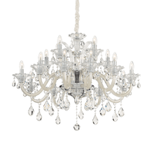 Load image into Gallery viewer, COLOSSAL SP | Crystal Candle Chandelier Ceiling Light Fitting, Ivory &amp; Clear &amp; Grey Design, 6 &amp; 8 &amp; 15 Lights