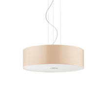 Load image into Gallery viewer, WOODY SP &amp; PL | Flush &amp; Hanging Shaded Drum Pendant Ceiling Light Fitting, Black &amp; White &amp; Wood Design, 4 &amp; 5 Lights