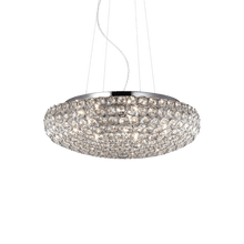 Load image into Gallery viewer, KING SP &amp; PL | Flush &amp; Hanging Indoor Crystal Bowl Chandelier Ceiling Light, Chrome &amp; Gold Fitting, 3 &amp; 5 &amp; 7 &amp; 12 Lights