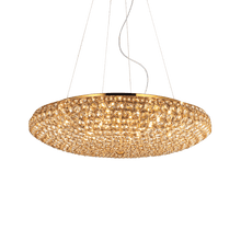 Load image into Gallery viewer, KING SP &amp; PL | Flush &amp; Hanging Indoor Crystal Bowl Chandelier Ceiling Light, Chrome &amp; Gold Fitting, 3 &amp; 5 &amp; 7 &amp; 12 Lights