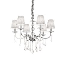 Load image into Gallery viewer, PANTHEON SP6 | Gold &amp; Silver Shaded Chandelier Ceiling Light Fitting with Crystal Decor, 6 Lights
