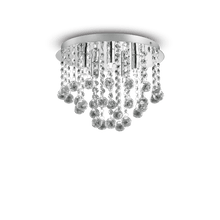 Load image into Gallery viewer, BIJOUX PL5 |  Chrome Flush Crystal Ceiling Light Fitting, 5 Lights