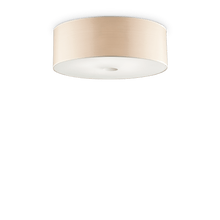 Load image into Gallery viewer, WOODY SP &amp; PL | Flush &amp; Hanging Shaded Drum Pendant Ceiling Light Fitting, Black &amp; White &amp; Wood Design, 4 &amp; 5 Lights