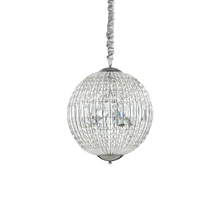 Load image into Gallery viewer, LUXOR SP | Indoor Crystal Globe Ceiling Pendant Chrome Light Fitting, 6 &amp; 8 &amp; 12 Lights