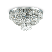 Load image into Gallery viewer, CAESAR  | Flush Gold &amp; Brass Crystal Chandelier Light, 5 &amp; 6 Lights