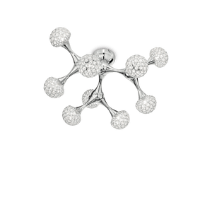 Ideal Lux CRYSTAL knots PL |  Modern Crystal Semi-Flush Ceiling Chandelier Light Fitting Chrome Design 9 & 15 Lights