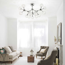 Load image into Gallery viewer, Ideal Lux CRYSTAL knots PL |  Modern Crystal Semi-Flush Ceiling Chandelier Light Fitting Chrome Design 9 &amp; 15 Lights