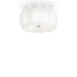 OVAL PL8 | White Indoor Flush Ceiling Light Fitting, 5 & 8 Lights