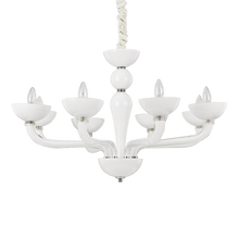 Load image into Gallery viewer, CASANOVA SP | Indoor Glass Chandelier Ceiling Light Fitting, White &amp; Grey &amp; Clear Design, 8 &amp; 16 Lights
