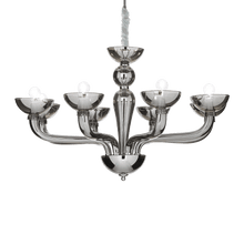 Load image into Gallery viewer, CASANOVA SP | Indoor Glass Chandelier Ceiling Light Fitting, White &amp; Grey &amp; Clear Design, 8 &amp; 16 Lights