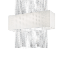 Load image into Gallery viewer, PHOENIX SP5 | Flush Black &amp; White Crystal Raindrop Chandelier Ceiling Light Fitting, Rectangular Design, 5 Lights