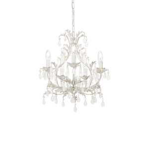 FARMHOUSE SP Range | Indoor Candle Chandeliers Antique White Ceiling Fitting 5 & 8 Lights.
