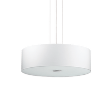 Load image into Gallery viewer, WOODY SP &amp; PL | Flush &amp; Hanging Shaded Drum Pendant Ceiling Light Fitting, Black &amp; White &amp; Wood Design, 4 &amp; 5 Lights