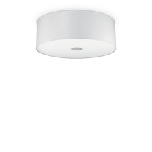 Load image into Gallery viewer, WOODY SP &amp; PL | Flush &amp; Hanging Shaded Drum Pendant Ceiling Light Fitting, Black &amp; White &amp; Wood Design, 4 &amp; 5 Lights