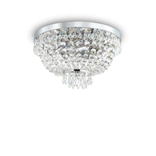 Load image into Gallery viewer, CAESAR  | Flush Gold &amp; Brass Crystal Chandelier Light, 5 &amp; 6 Lights