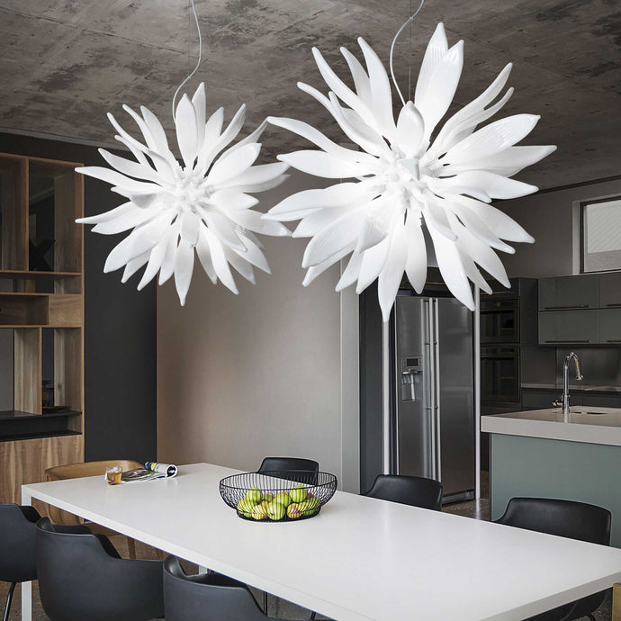 Ideal Lux LEAVES SP | Indoor Modern LED Sputnik Chandelier White Ceiling Light Fitting, 8 & 12 Lights