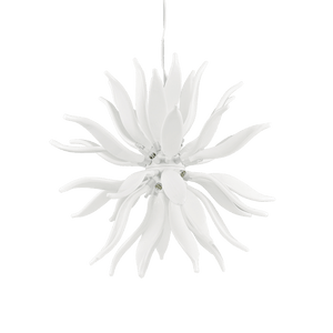 Ideal Lux LEAVES SP | Indoor Modern LED Sputnik Chandelier White Ceiling Light Fitting, 8 & 12 Lights