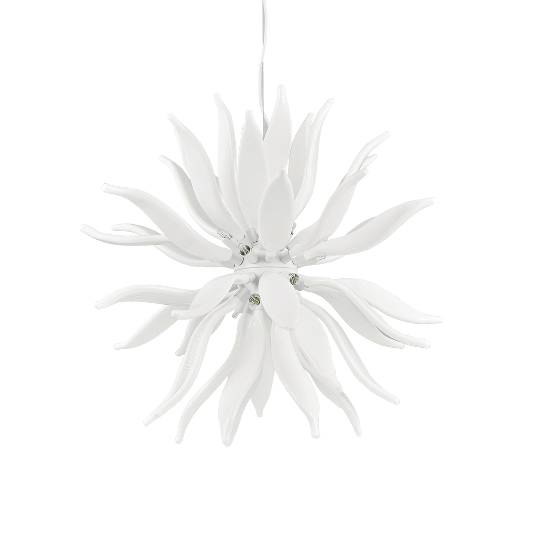 Ideal Lux LEAVES SP | Indoor Modern LED Sputnik Chandelier White Ceiling Light Fitting, 8 & 12 Lights