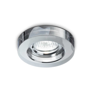 BLUES | Recessed Crystal, White, Smokey Grey Down Lights Ceiling Fitting 1 Light