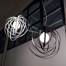 Load image into Gallery viewer, DISK SP1 | Indoor Black &amp; White &amp; Wooden Abstract Pendant, Ceiling Light Fitting, 1 Light