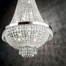 Load image into Gallery viewer, CAESAR SP | Chrome &amp; Gold Crystal Entryway Beaded Chandeliers, 6 &amp; 9 &amp; 12 lights