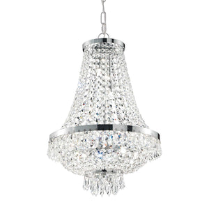 CAESAR SP | Chrome & Gold Crystal Entryway Beaded Chandeliers, 6 & 9 & 12 lights