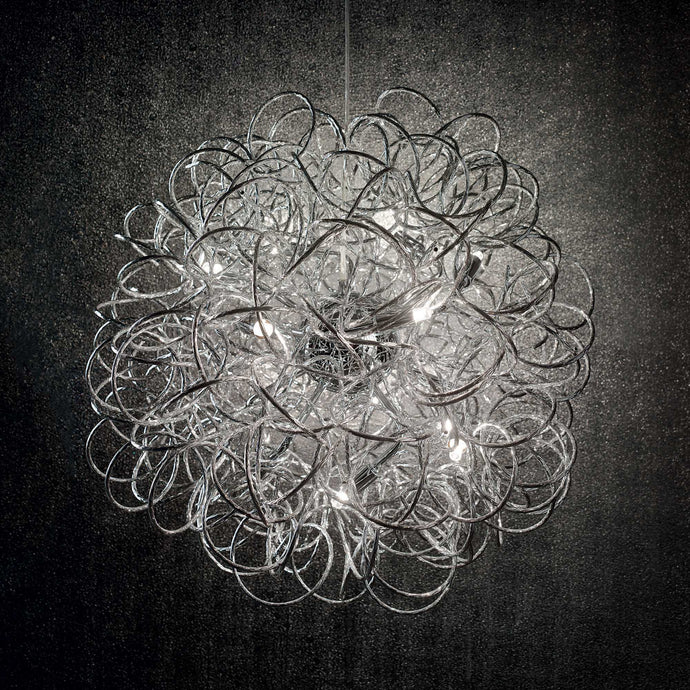 DUST SP | Silver Fuzzy Style Ceiling Light Fitting, 8 & 12 Lights