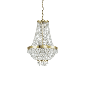 CAESAR SP | Chrome & Gold Crystal Entryway Beaded Chandeliers, 6 & 9 & 12 lights