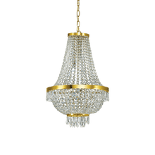 Load image into Gallery viewer, CAESAR SP | Chrome &amp; Gold Crystal Entryway Beaded Chandeliers, 6 &amp; 9 &amp; 12 lights