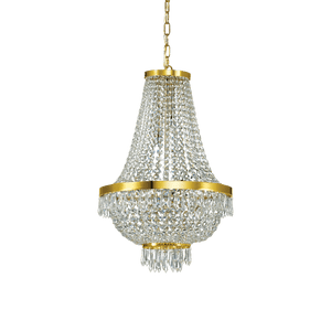 CAESAR SP | Chrome & Gold Crystal Entryway Beaded Chandeliers, 6 & 9 & 12 lights