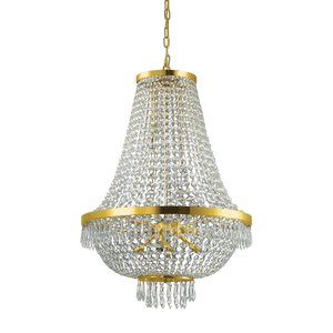 CAESAR SP | Chrome & Gold Crystal Entryway Beaded Chandeliers, 6 & 9 & 12 lights