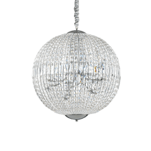 Load image into Gallery viewer, LUXOR SP | Indoor Crystal Globe Ceiling Pendant Chrome Light Fitting, 6 &amp; 8 &amp; 12 Lights