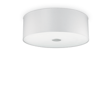 Load image into Gallery viewer, WOODY SP &amp; PL | Flush &amp; Hanging Shaded Drum Pendant Ceiling Light Fitting, Black &amp; White &amp; Wood Design, 4 &amp; 5 Lights