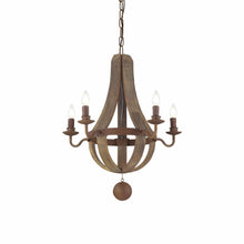 Load image into Gallery viewer, MILLENNIUM SP8 &amp; SP5 | Wooden - Farmhouse Candle Chandeliers - 5 &amp; 8 Lights