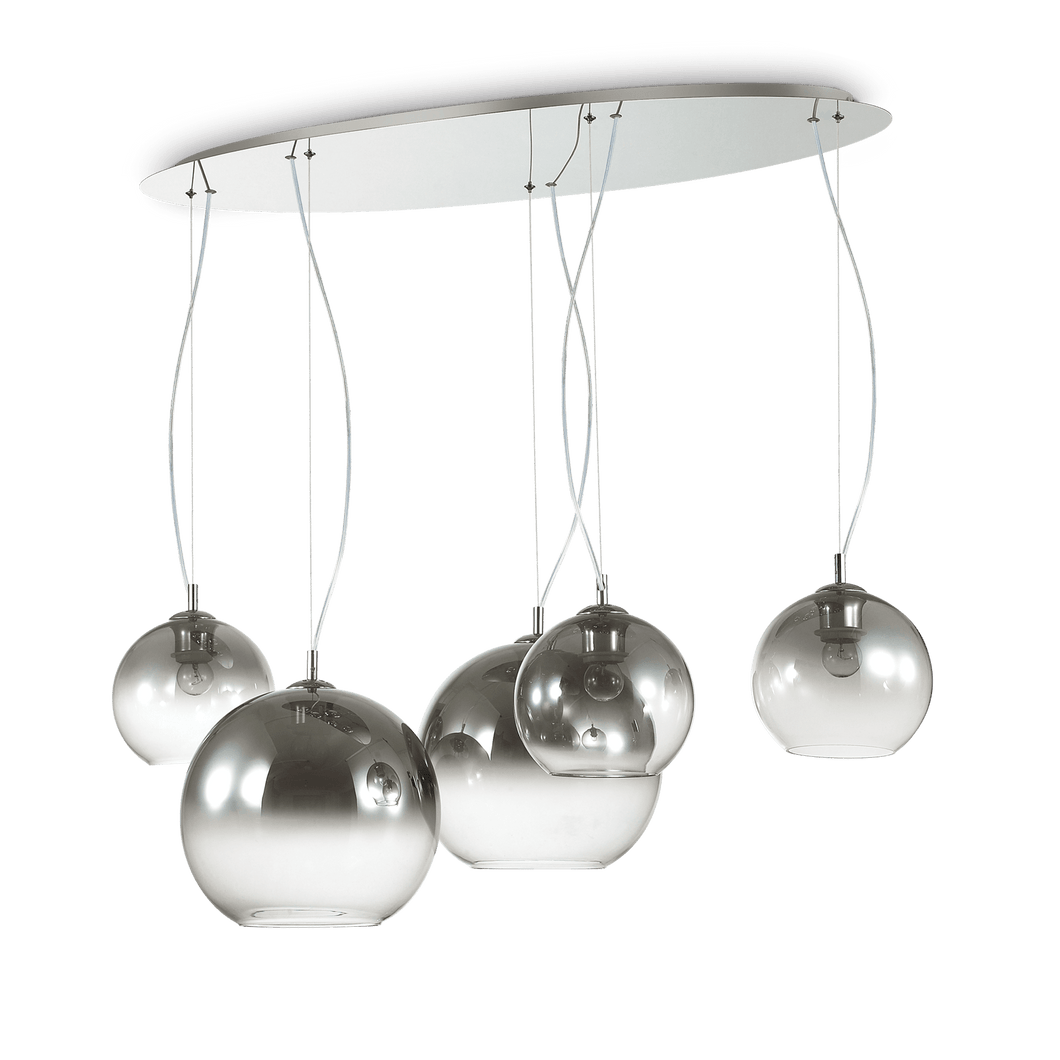 NEMO PLUS SP | Flush Indoor Multiple Pendant itchen Island Ceiling Light, Fade Chrome Design, 4 & 5 Lights