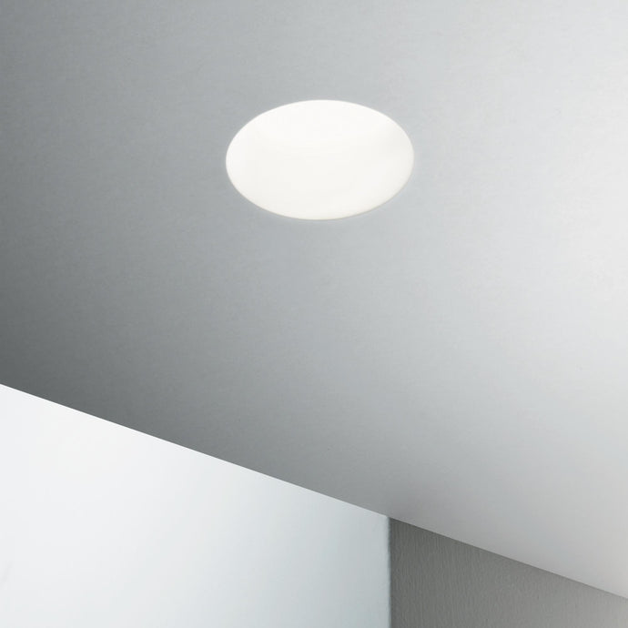 SAMBA | Indoor Flush Round & Square Design White Down Lights, Ceiling Light Fitting, 1 Light