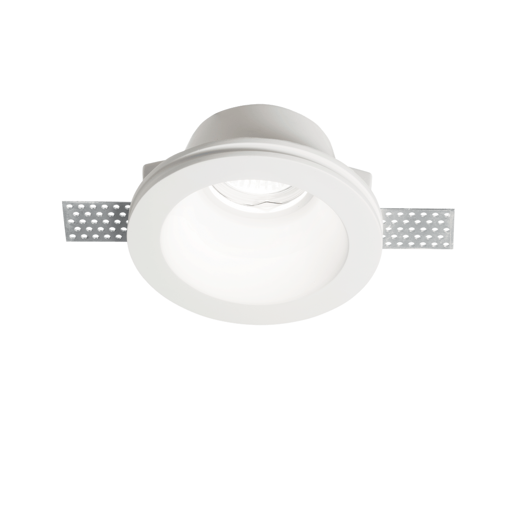 SAMBA | Indoor Flush Round & Square Design White Down Lights, Ceiling Light Fitting, 1 Light